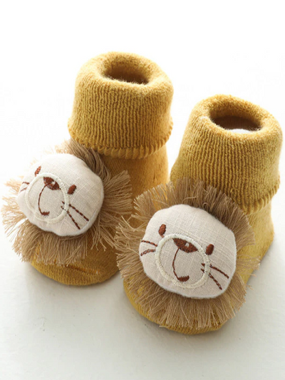 Baby Flair For The Day Plush Non-Slip Socks Yellow