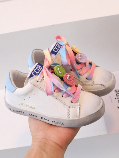 Creative Minds Distressed White Sneakers By Liv and Mia