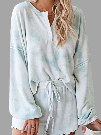 Women's Dramatic Tie-Dye Shorts Loungewear Jogger Set - Mia Belle Girls