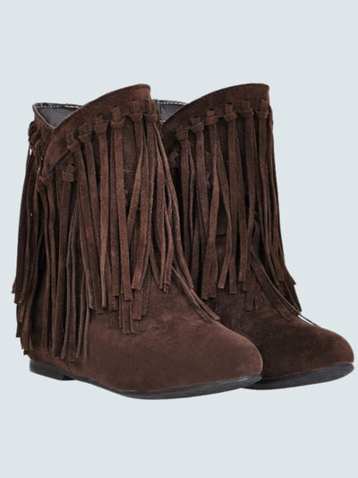 Women's Fringe Ankle Booties By Liv and Mia