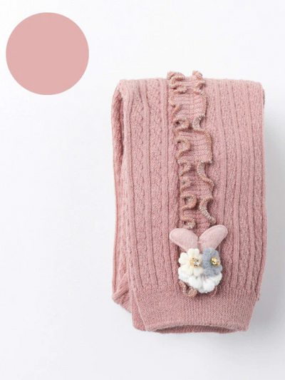 Baby Frilled To Be Here Ribbed Leggings Dusty Pink