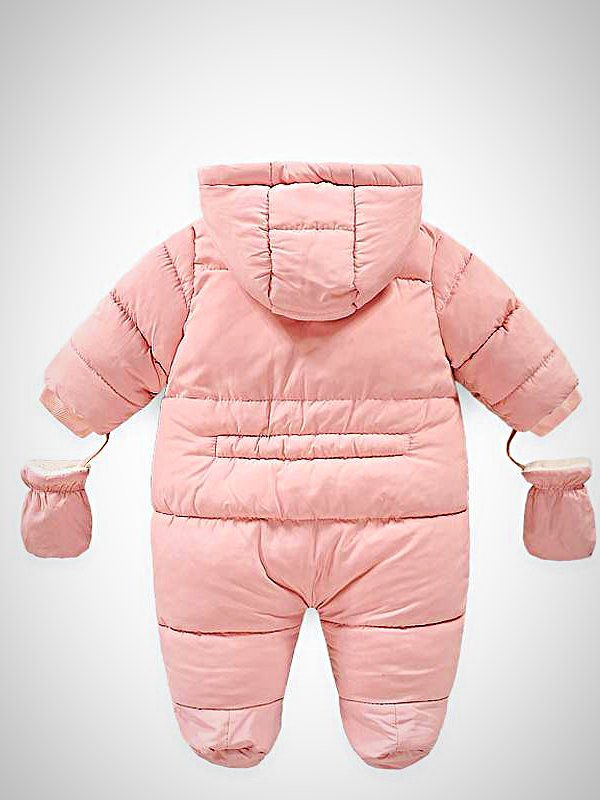 Baby Cutest Snowsuit Hooded Puff Coat Onesie - Mia Belle Girls