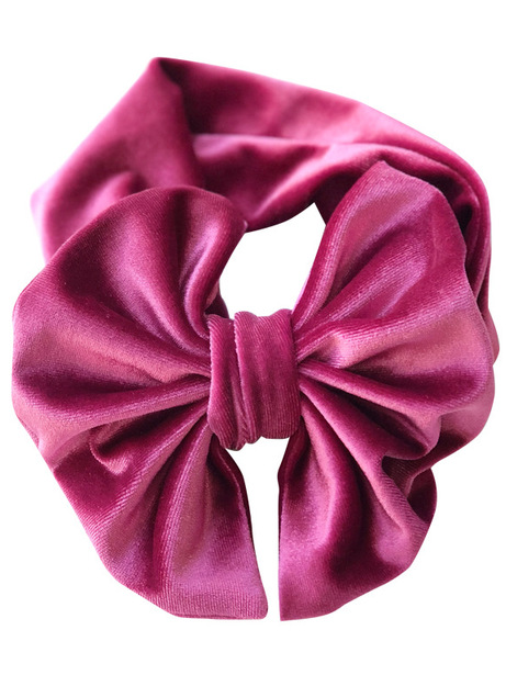Baby Big Velvet Bow Headband purple