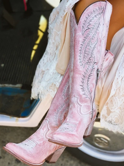 Women's Knee High Cowboy Boots By Liv and Mia - Mia Belle Girls