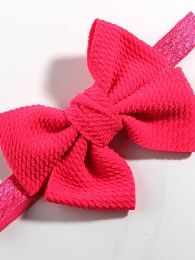 Baby Little Bow Headband hot pink
