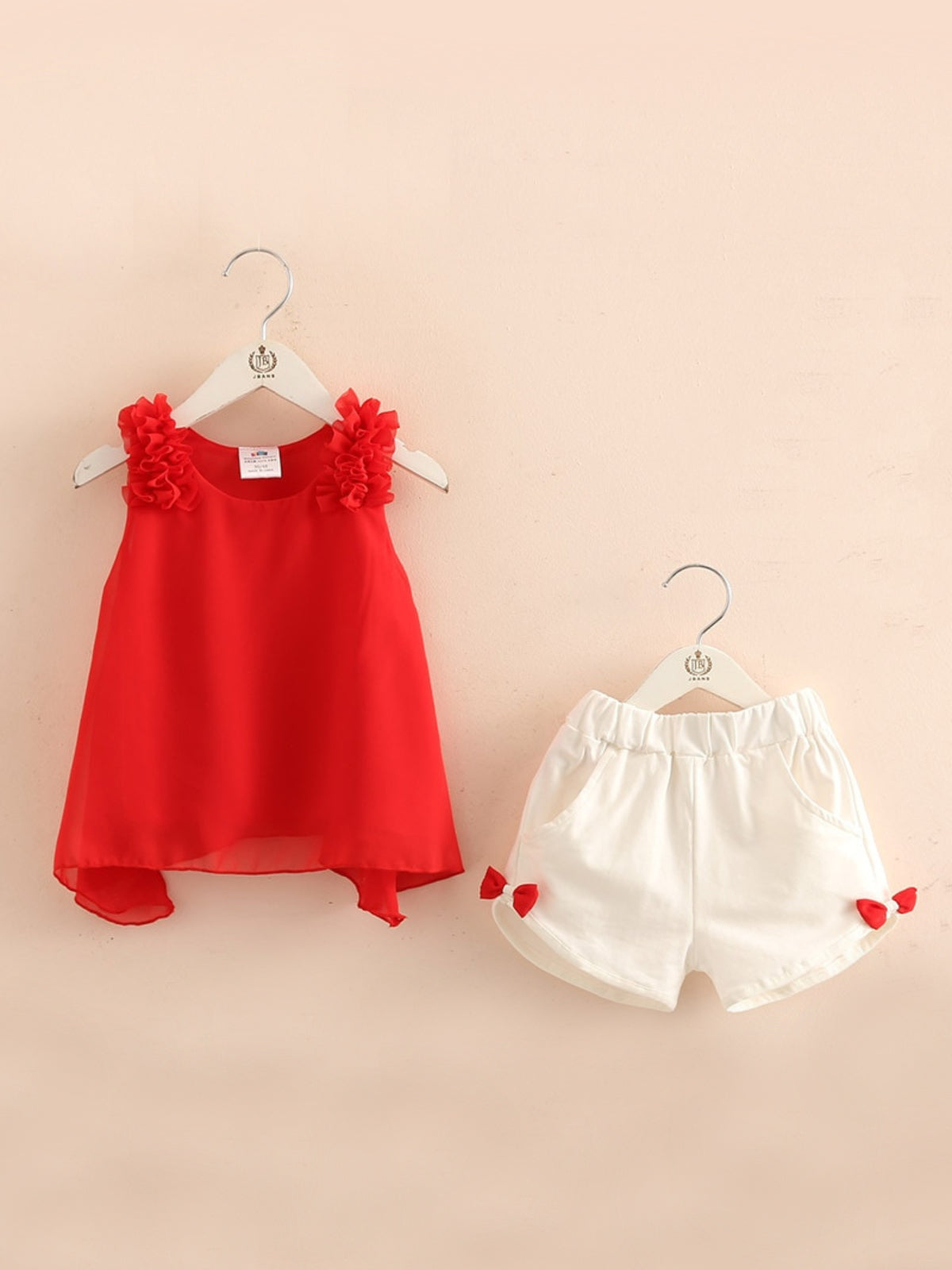 Summer Vacation Ruffle Sleeve Shorts Set