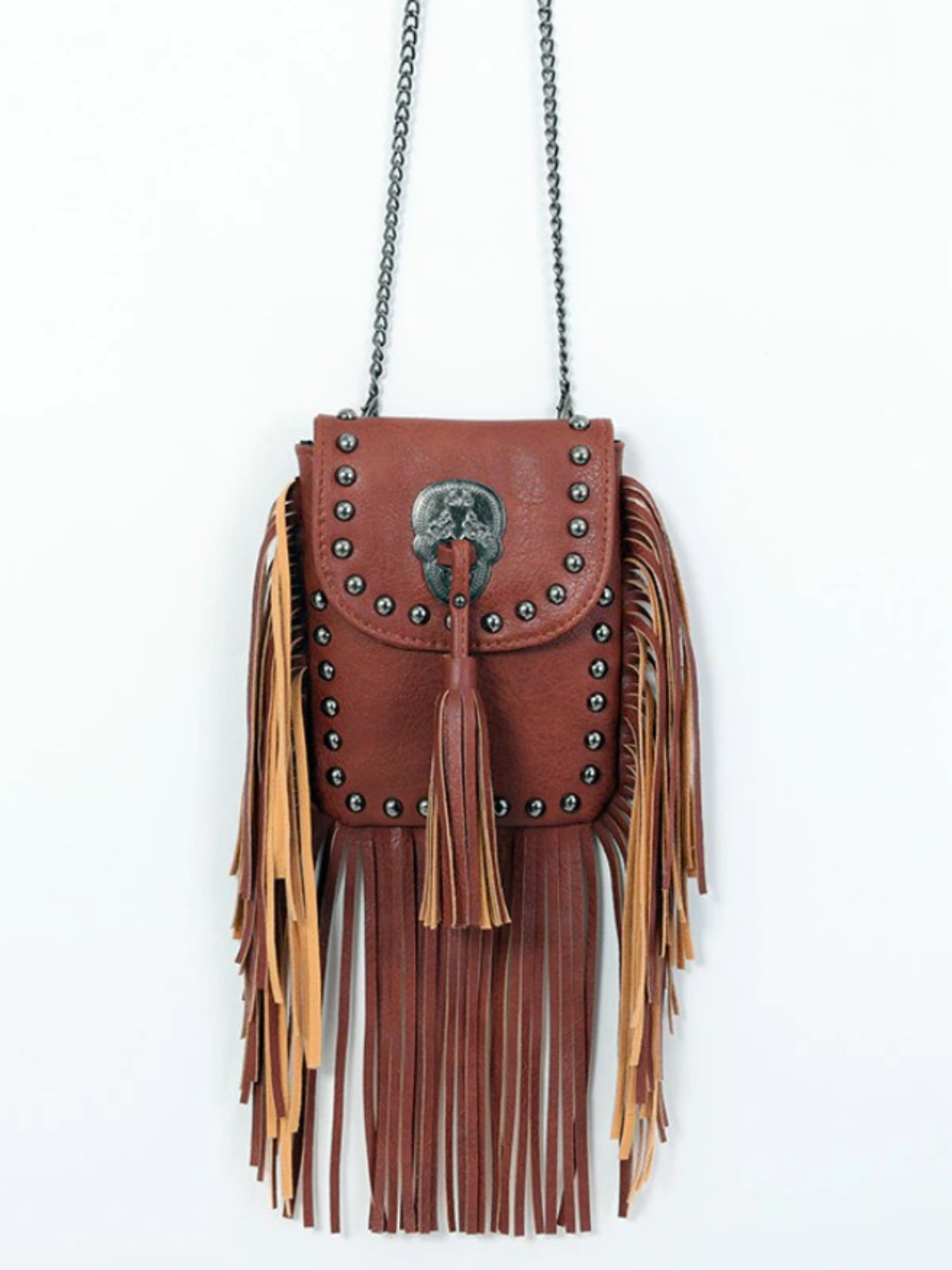 Girls Clothing Accessories | Bohemian Studded Fringe Crossbody Bag