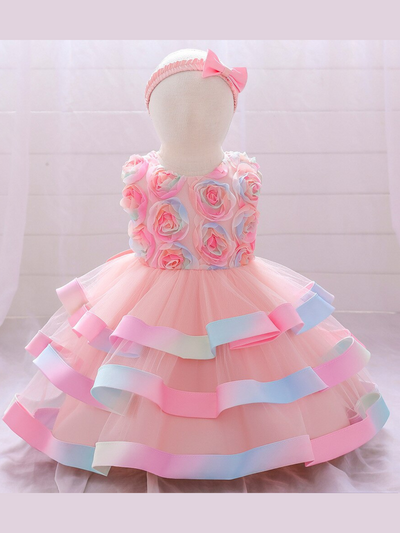 Colors And Cupcakes Rainbow Tiered Tutu Gown