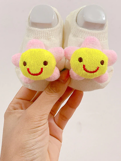 Baby Weather You Like It Plush Non-Slip Socks Yellow