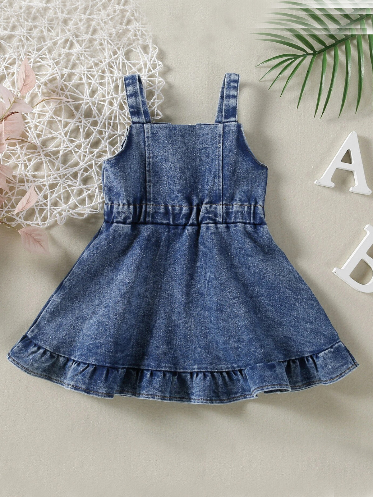 Mini Fashionista Denim Ruffle Dress