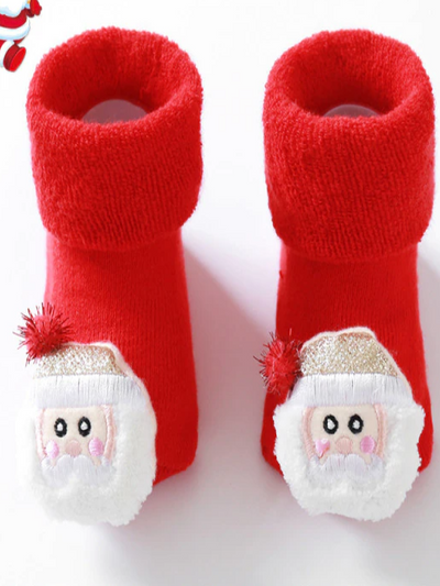 Baby Ready for Santa Socks - Mia Belle Girls