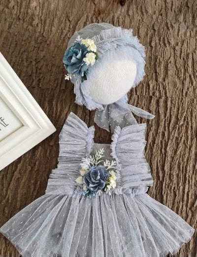 Baby Photoshoot tutu onesie with headpiece