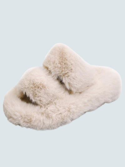 Women's Warm Furry Slides By Liv and Mia - Mia Belle Girls