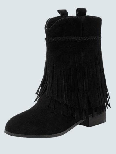 Women's Fringe Ankle Pointed Booties By Liv and Mia - Mia Belle Girls