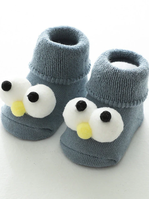 Baby Flair For The Day Plush Non-Slip Socks Blue
