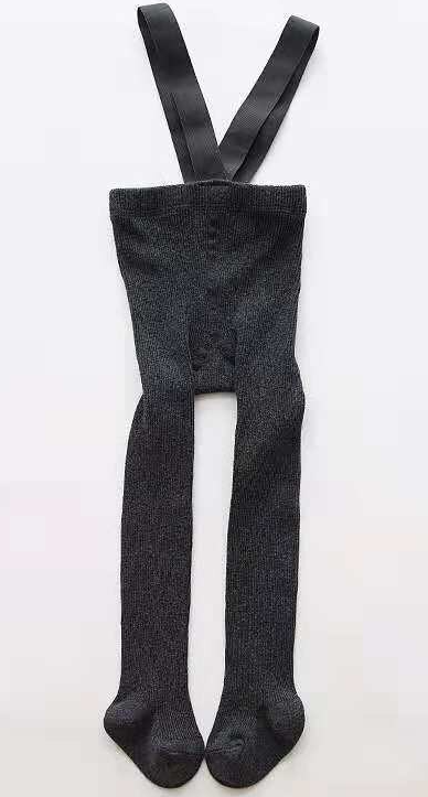 Baby High Waist Overall-Style Leggings Black