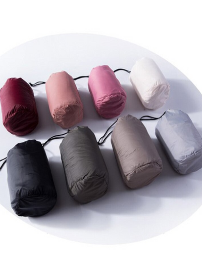 Women's Lightweight Puffer Jacket with Travel Pouch - Mia Belle Girls