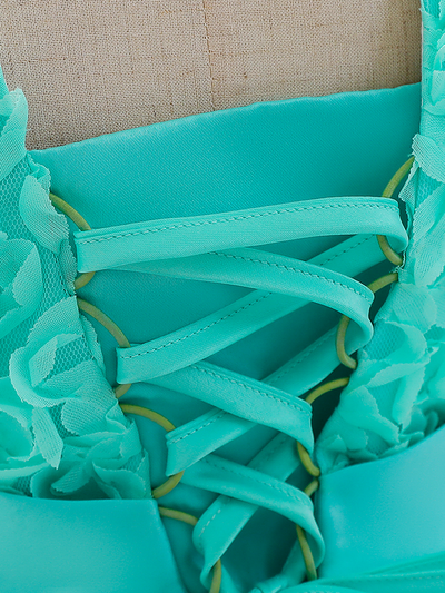 Baby Formal Dress with large bow turquoise