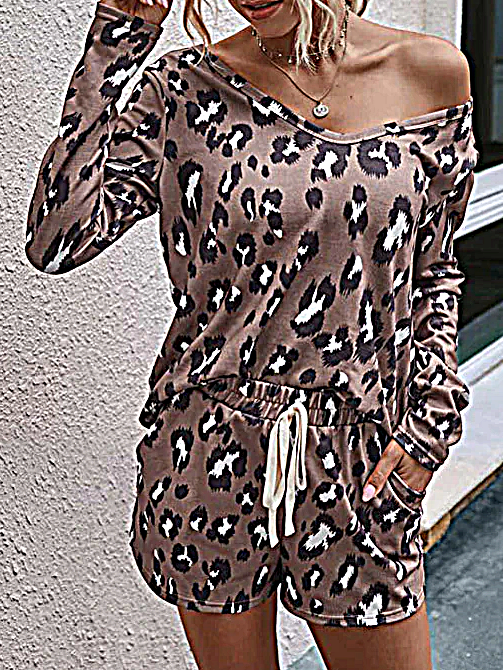 Women's Safari Style Shorts Loungewear Jogger Set - Mia Belle Girls