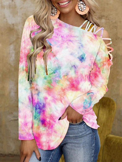 Women's Long-Sleeved Tie-Dye Top - Mia Belle Girls