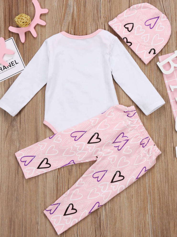 Baby 'My Heart Belongs To Daddy' Long Sleeve Onesie and Legging Set