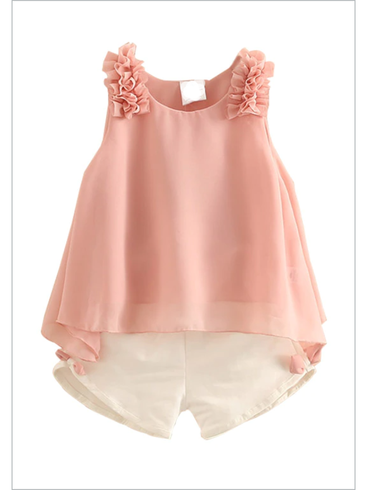 Summer Vacation Ruffle Sleeve Shorts Set