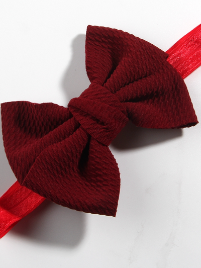 Baby Little Bow Headband burgundy