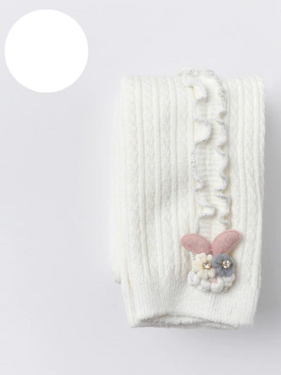 Baby Frilled To Be Here Ribbed Leggings White