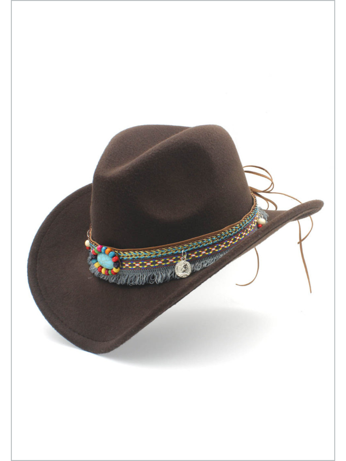 Kids Clothing Accessories | Little Girls Beaded Brim Cowboy Hat