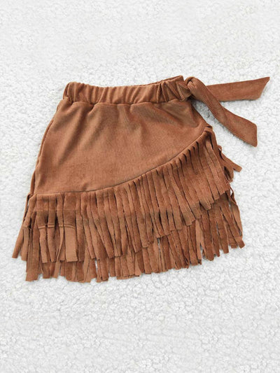 Going Western Fringe Skirt Set