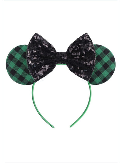 Girls School Accessories | Plaid Mouse Ears Headband | Mia Belle Girls