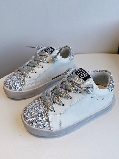 Kids Shoes By Liv & Mia | Girls Glitter Toe & Heel Casual Sneakers