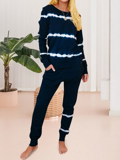 Women's Sophisticated Tie-Dye Loungewear Jogger Set - Mia Belle Girls