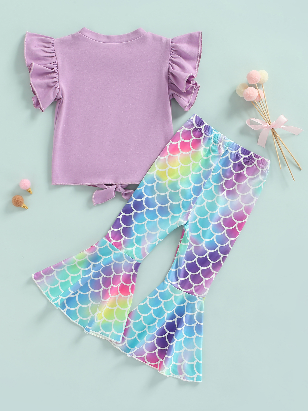 Magical Mermaid Flared Pants Set