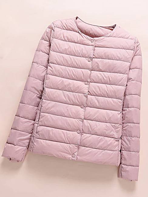 Women's Lightweight Puffer Jacket with Travel Pouch - Mia Belle Girls