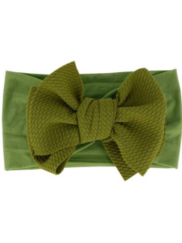 Baby Picture Perfect Bow Headband-khaki