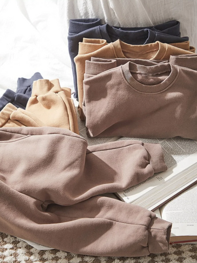 Toddler Clothing Sale | Girls Neutral Kangaroo Pocket Jogger Set