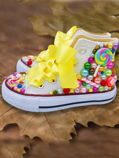 Sweet Tooth Candy High-Top Canvas Sneakers By Liv and Mia