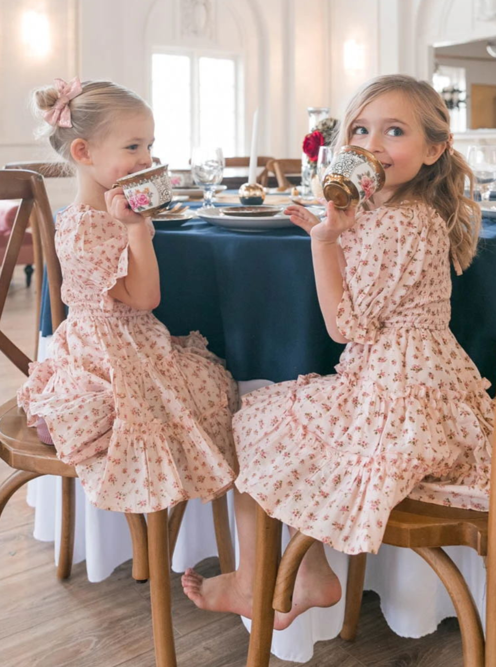 My Fair Lady Puff Sleeve Floral Dress