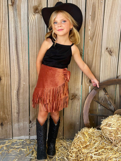Going Western Fringe Skirt Set