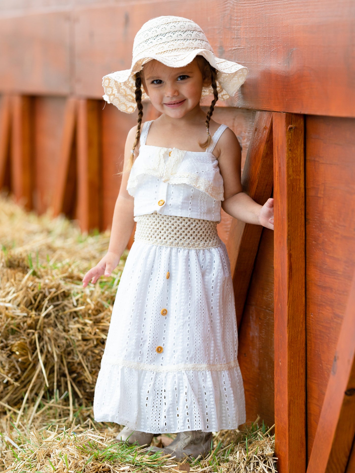 Sweet Summer Lace Eyelet Skirt Coordinates