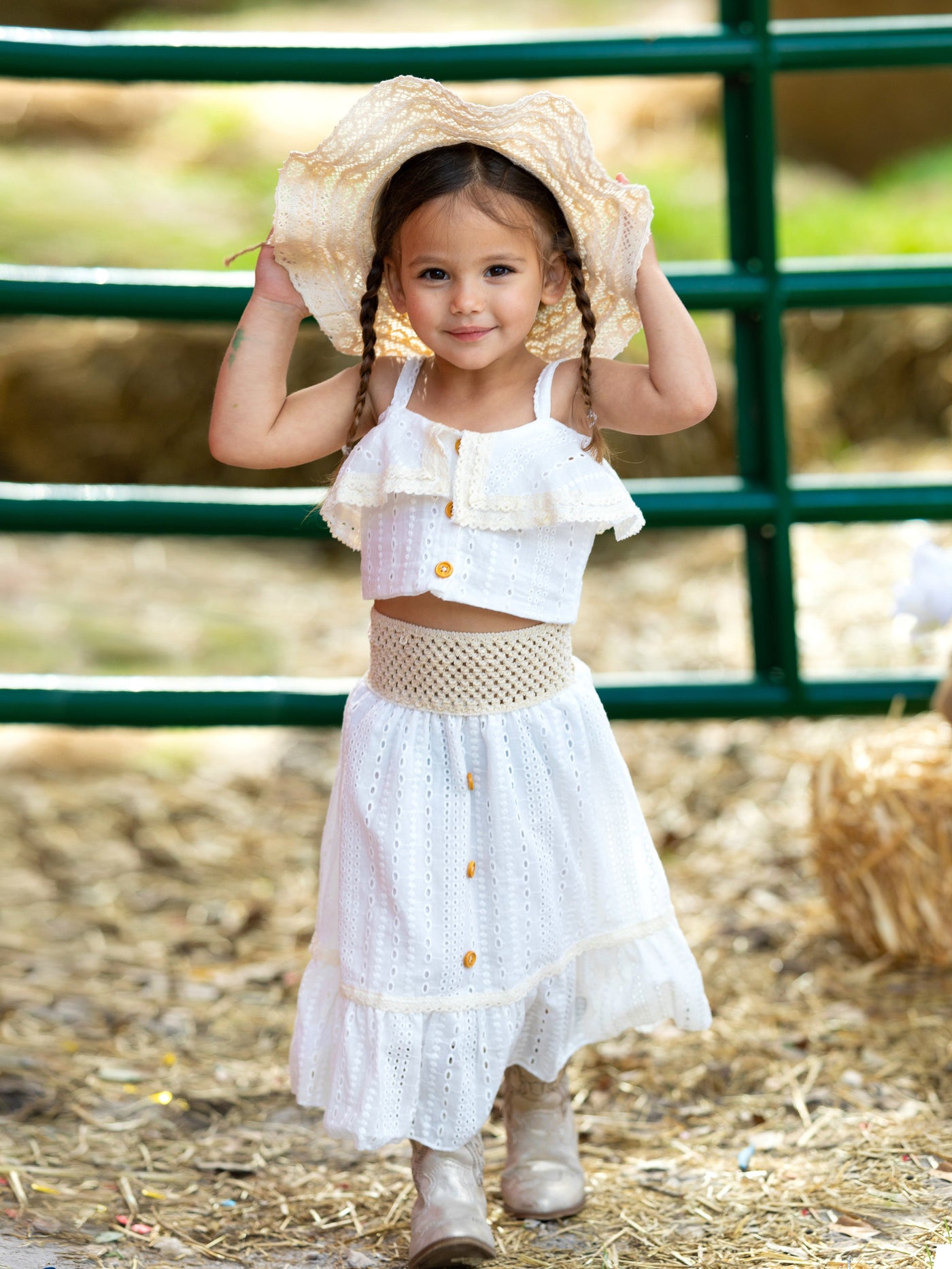 Sweet Summer Lace Eyelet Skirt Coordinates