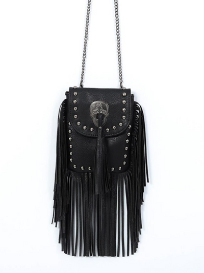 Girls Clothing Accessories | Bohemian Studded Fringe Crossbody Bag