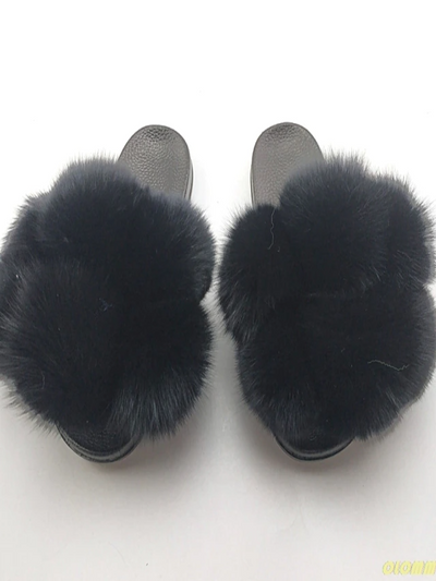 Women's Little Faux Fur Slippers By Liv and Mia - Mia Belle Girls