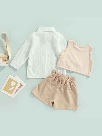 Toddler Clothing Sale | Girls Tank Top, Shirt & Paperbag Shorts Set