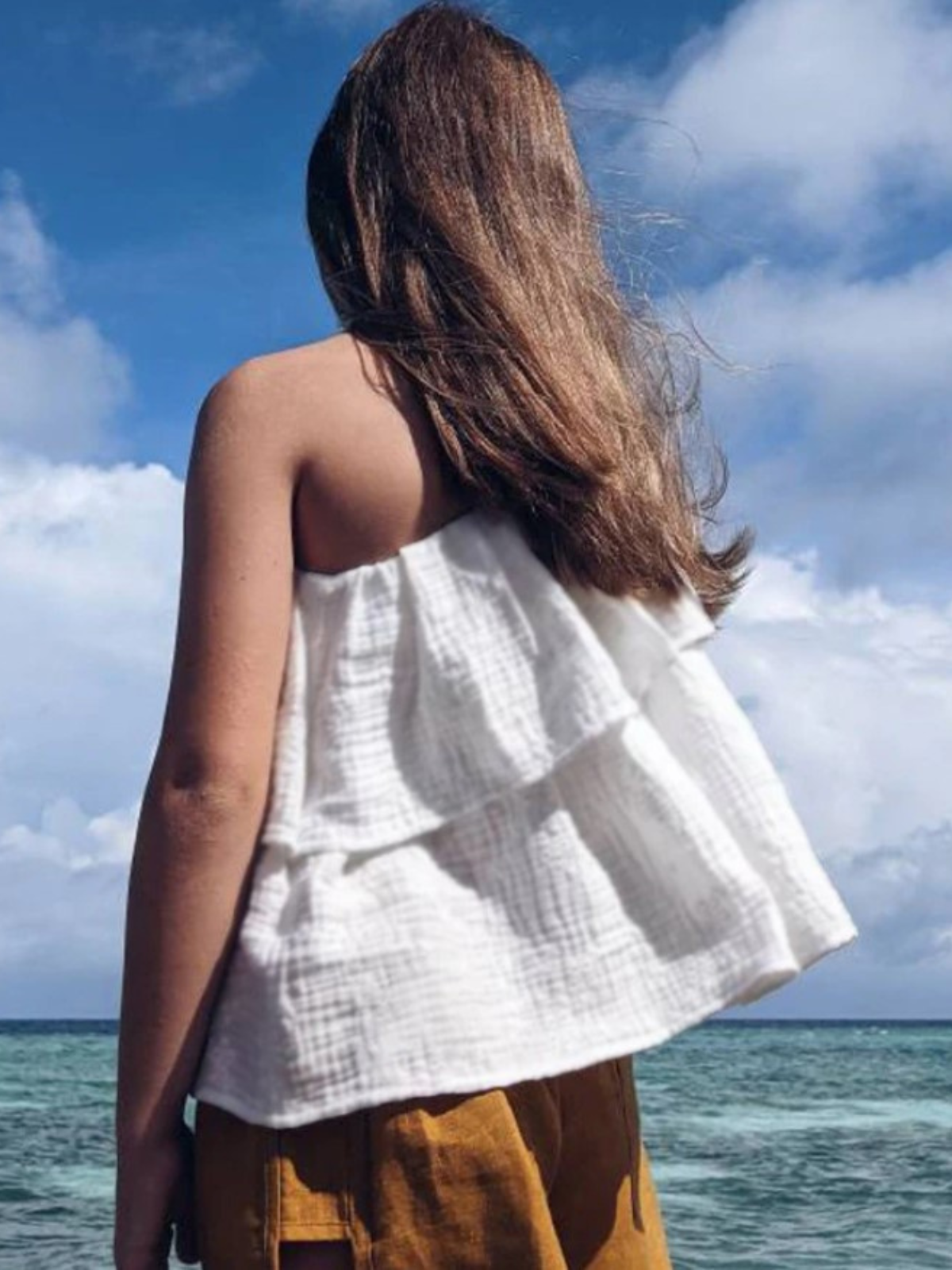 Bohemian Babe One-Shoulder Muslin Blouse