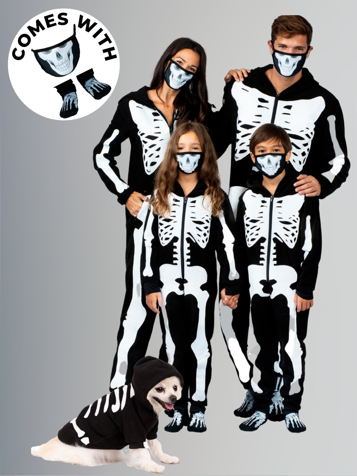 Family Halloween Costumes | Hoodie Onesie Pajama Set | Mia Belle Girls