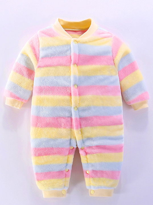 Baby Pastel Stripes Long Sleeve Pajamas