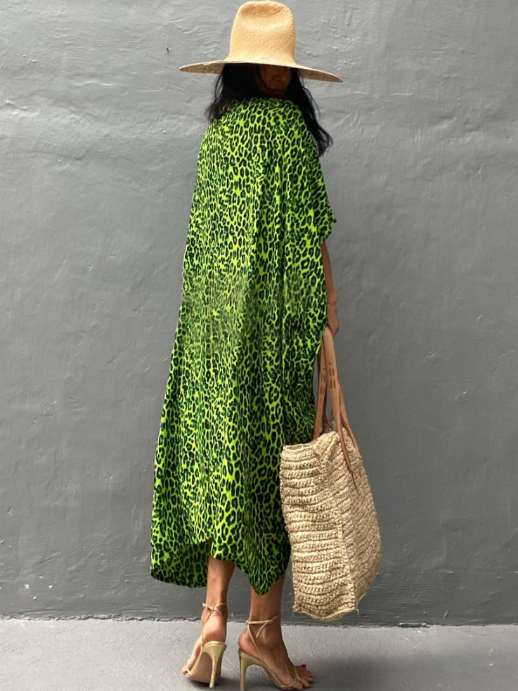 Women's Leopard Print Swimsuit Cover Up