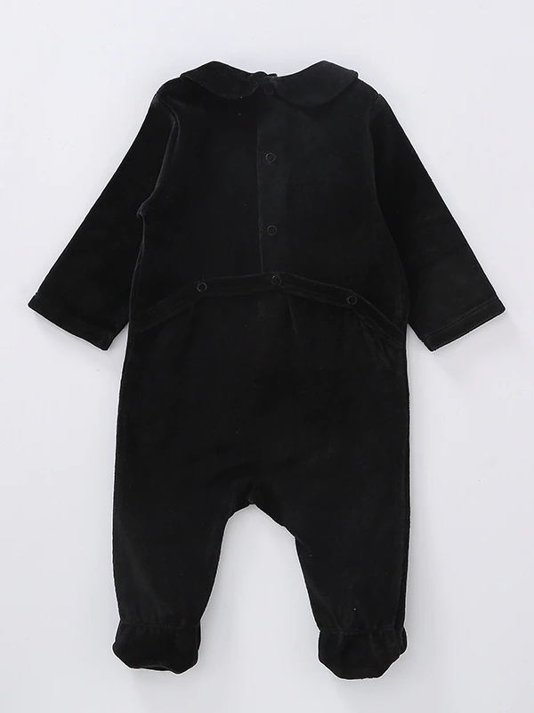 Baby Bedtime Butterfly Long Sleeve Footie Onesie Black